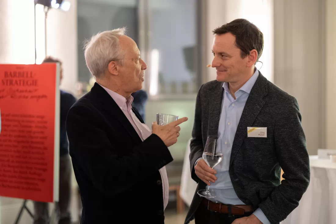 Geri Schwarz (ehemaliger Direktor Avenir Suisse 2010-2016) und Jürg Müller (Direktor Avenir Suisse)