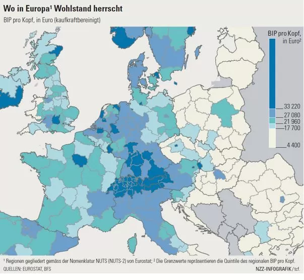 Wo in Europa Wohlstand herrscht_NZZ250714